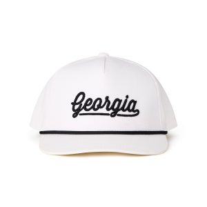 Cap - Georgia Script - White