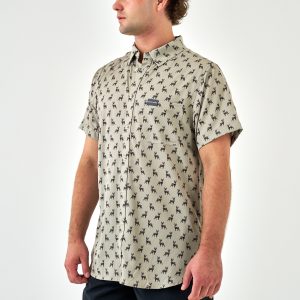 Performance Button Up - Whitetail Deer - Green