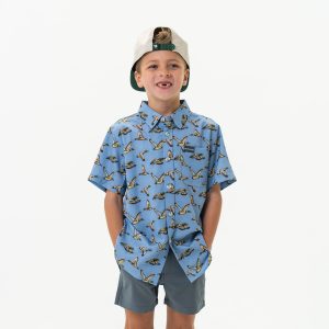 Youth Performance Button Up - Jumbo Mallards Blue