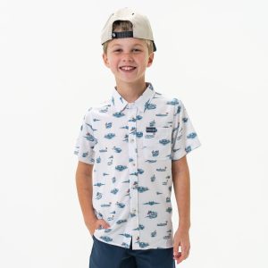 Youth Performance Button Up - Lake Weekend