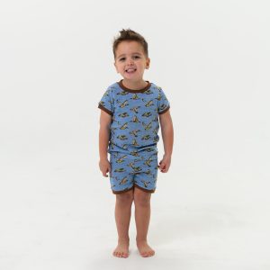Youth Sleep Short Set- Jumbo Mallards Blue