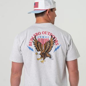 Short Sleeve Tee - Land of The Free - Heather Ash Grey
