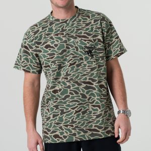 Short Sleeve Tee - Retro Duck Camo - Burlebo Outdoors Pocket Tee