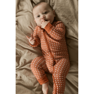 Baby Zip Up - Texas - Orange & White