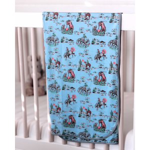 Baby Swaddle - Cowboy Up - Blue