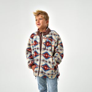 Youth Mountain Fleece Sherpa - Full Zip Jacket - Arizona Aztec