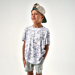 Youth Go To Tee - White Camo