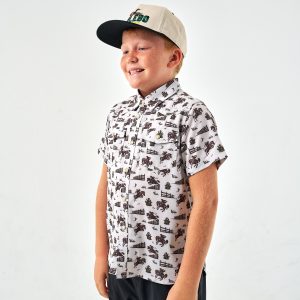Youth Performance Western Shirt - Cowboy Country