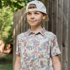Youth Performance Polo - Driftwood Camo